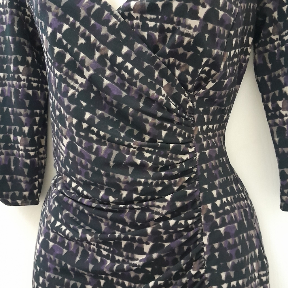 3/4 sleeve faux wrap style Jersey dress from COAST size 10 - Picture 5 of 9
